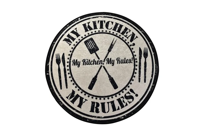 Annchen Tæppe Rund 140 cm, Flerfarvet/Velour