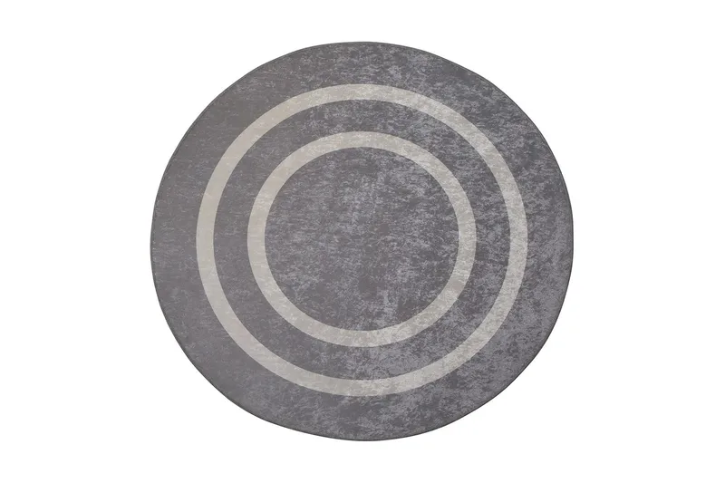 Argentu Tæppe Rund 100 cm, Sølv/Velour