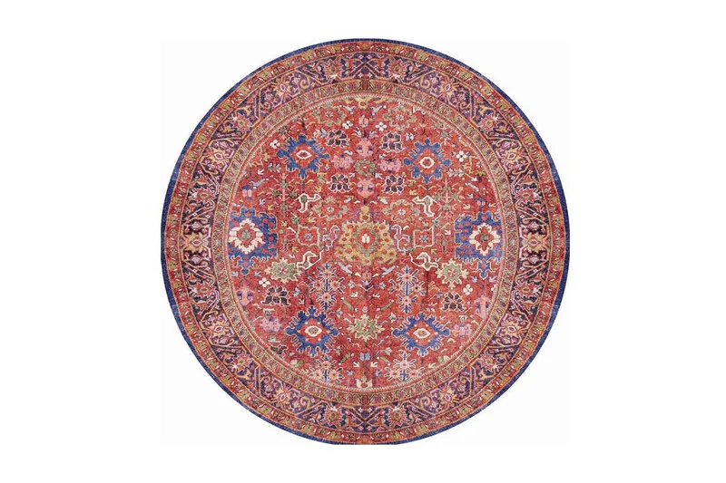 Artloop Tæppe 150 cm Rund, Multifarvet