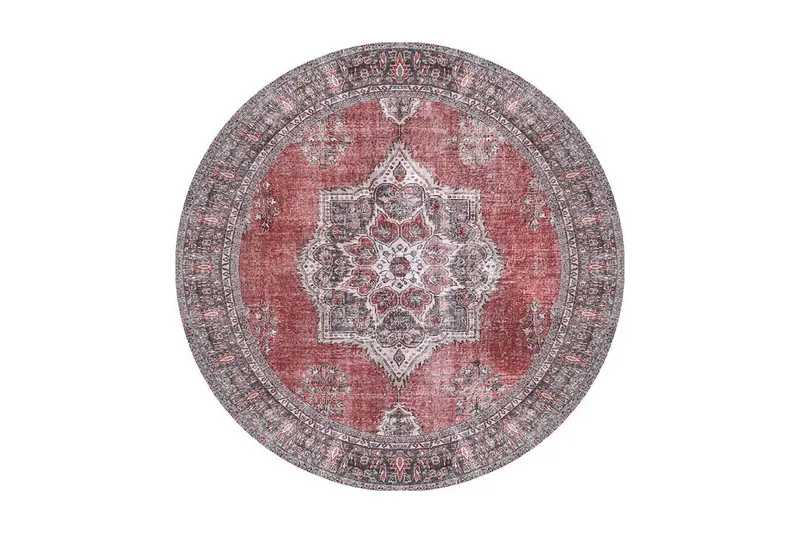 Artloop Tæppe 150 cm Rund, Multifarvet