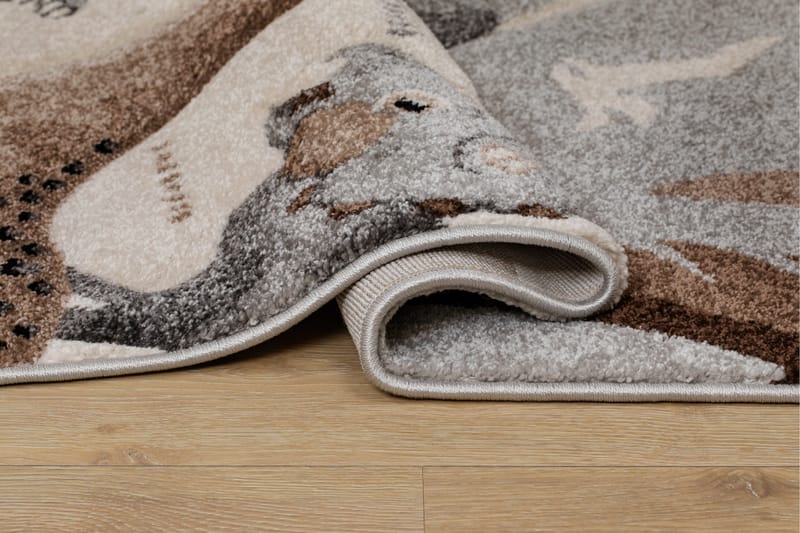 Atlas Jurassic Wiltont æppe 120x170 cm - Grå/Natur - Tekstiler - Tæpper - Moderne tæppe - Mønstrede tæpper