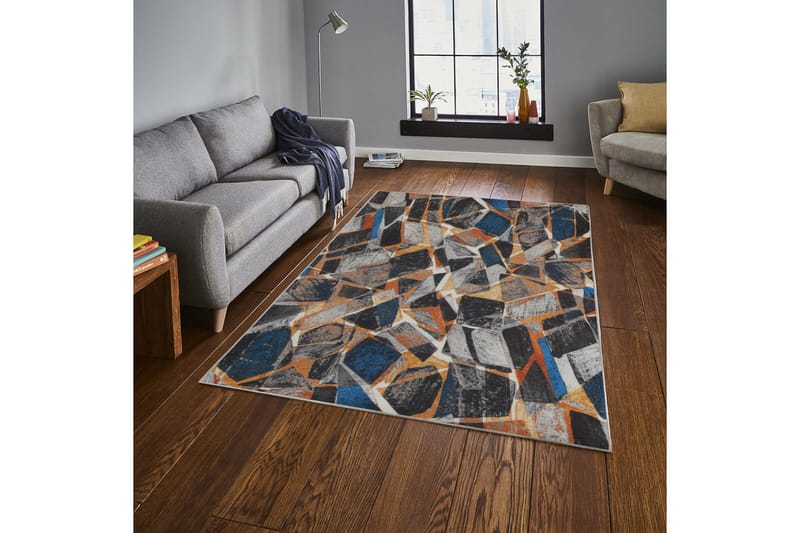 Barrim Tæppe 100x150 cm - Flerfarvet - Tekstiler - Tæpper - Moderne tæppe - Mønstrede tæpper