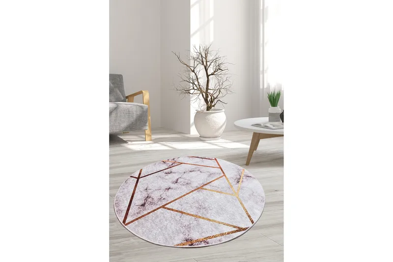 Chilai Tæppe 100 cm Rund, Multifarvet