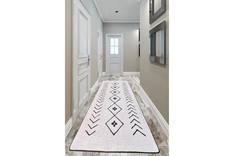 Chilai Tæppe 100x180 cm, Ecru/Sort