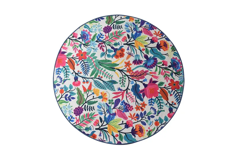 Chilai Tæppe 120 cm Rund, Multifarvet