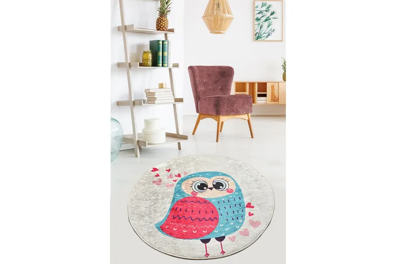 Chilai Tæppe 120 cm Rund, Multifarvet