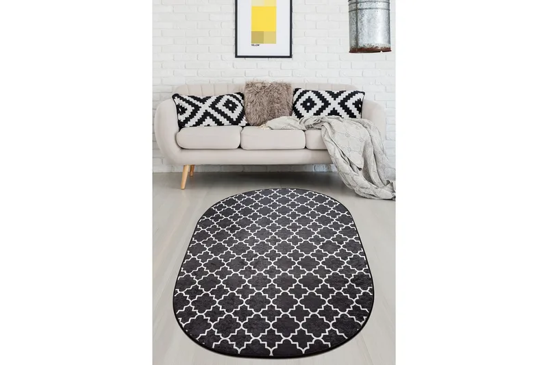 Chilai Tæppe 120x180 cm, Sort/Hvid