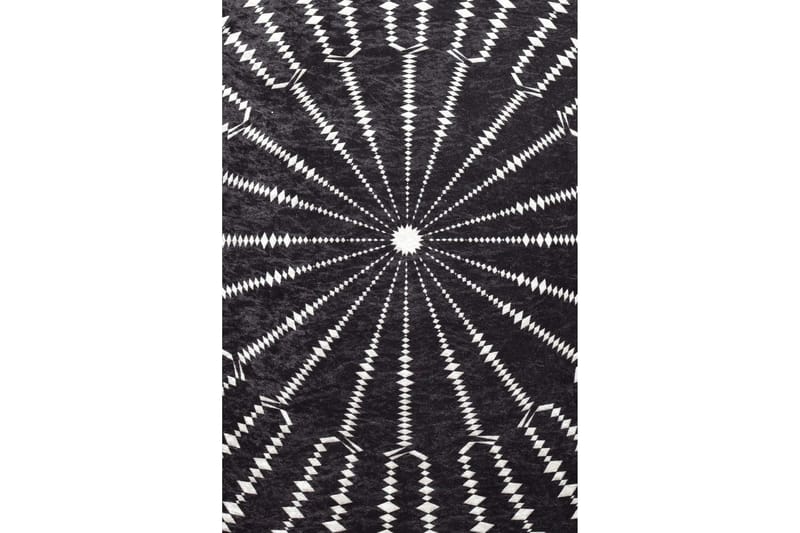 Chilai Tæppe 140 cm Rund - Sort/Hvid - Tekstiler - Tæpper - Moderne tæppe - Mønstrede tæpper
