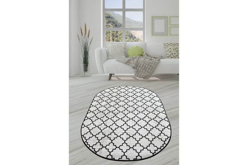 Chilai Tæppe 140x190 cm, Sort/Hvid