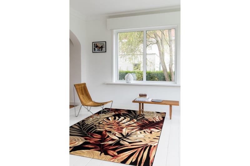 Chroma Flower Wiltontæppe Rektangulær 200x290 cm - Sort - Tekstiler - Tæpper - Moderne tæppe - Mønstrede tæpper