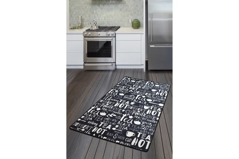 Cuppa Tæppe 100x200 cm, Sort/Velour