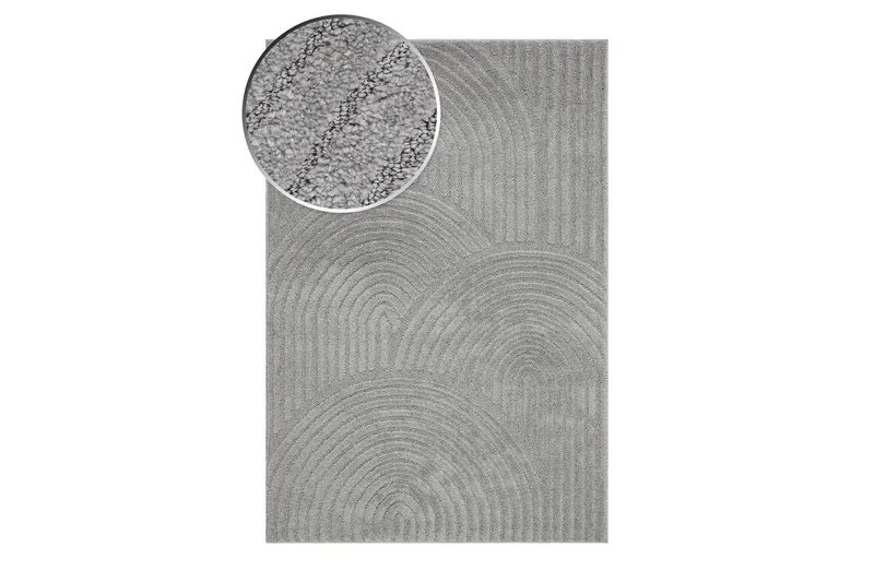 Doriane Zen Wilton-tæppe 120x170 cm - Grå - Tekstiler - Tæpper - Moderne tæppe - Mønstrede tæpper