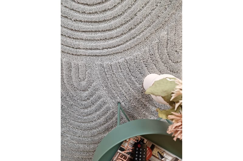 Doriane Zen Wilton-tæppe 120x170 cm - Grå - Tekstiler - Tæpper - Moderne tæppe - Mønstrede tæpper