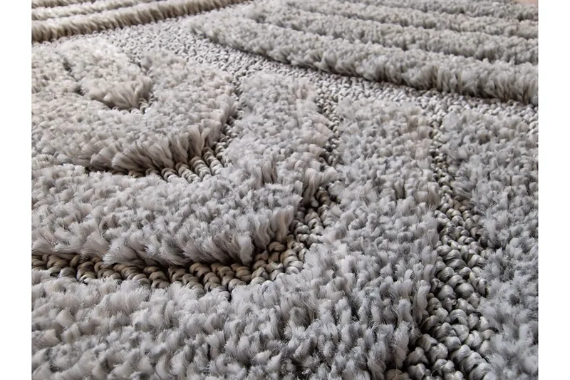 Doriane Zen Wilton-tæppe 120x170 cm - Grå - Tekstiler - Tæpper - Moderne tæppe - Mønstrede tæpper