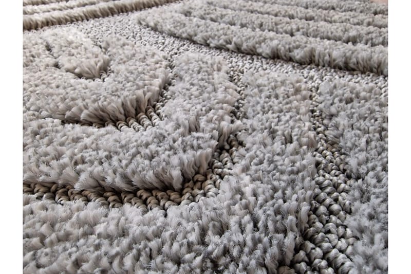 Doriane Zen Wilton-tæppe 120x170 cm - Grå - Tekstiler - Tæpper - Moderne tæppe - Mønstrede tæpper