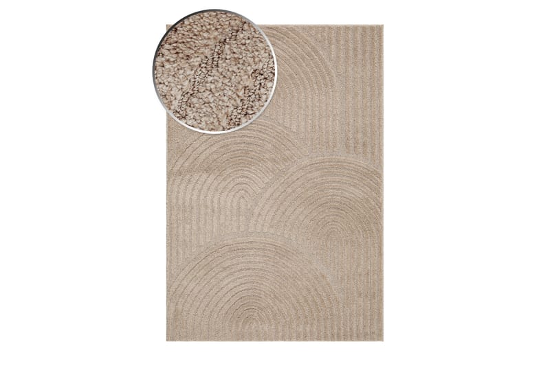 Doriane Zen Wilton-tæppe 120x170 cm - Linnedbeige - Tekstiler - Tæpper - Moderne tæppe - Mønstrede tæpper