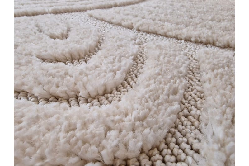 Doriane Zen Wilton-tæppe 160x230 cm - Hvid - Tekstiler - Tæpper - Moderne tæppe - Mønstrede tæpper
