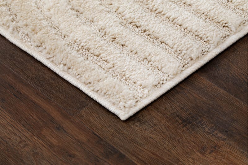 Doriane Zen Wilton-tæppe 80x150 cm - Hvid - Tekstiler - Tæpper - Moderne tæppe - Mønstrede tæpper