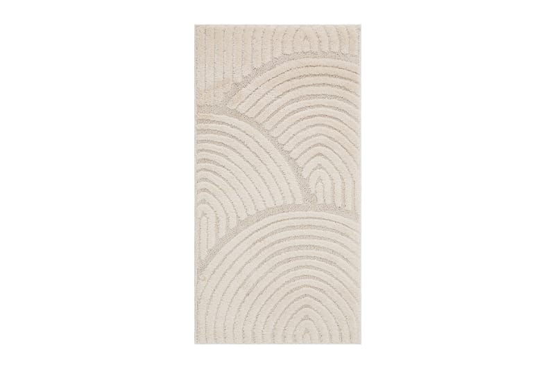 Doriane Zen Wilton-tæppe 80x150 cm - Hvid - Tekstiler - Tæpper - Moderne tæppe - Mønstrede tæpper
