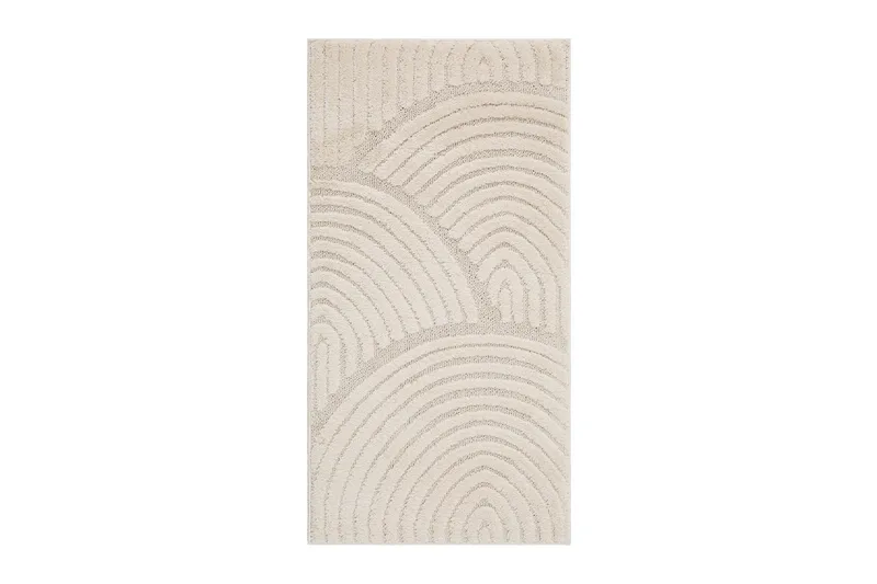 Doriane Zen Wilton-tæppe 80x150 cm - Hvid - Tekstiler - Tæpper - Moderne tæppe - Mønstrede tæpper