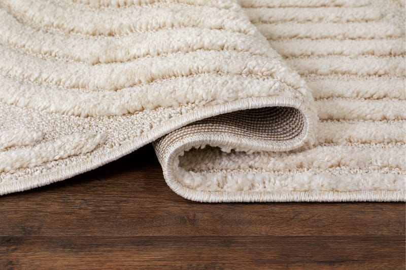 Doriane Zen Wilton-tæppe 80x150 cm - Hvid - Tekstiler - Tæpper - Moderne tæppe - Mønstrede tæpper