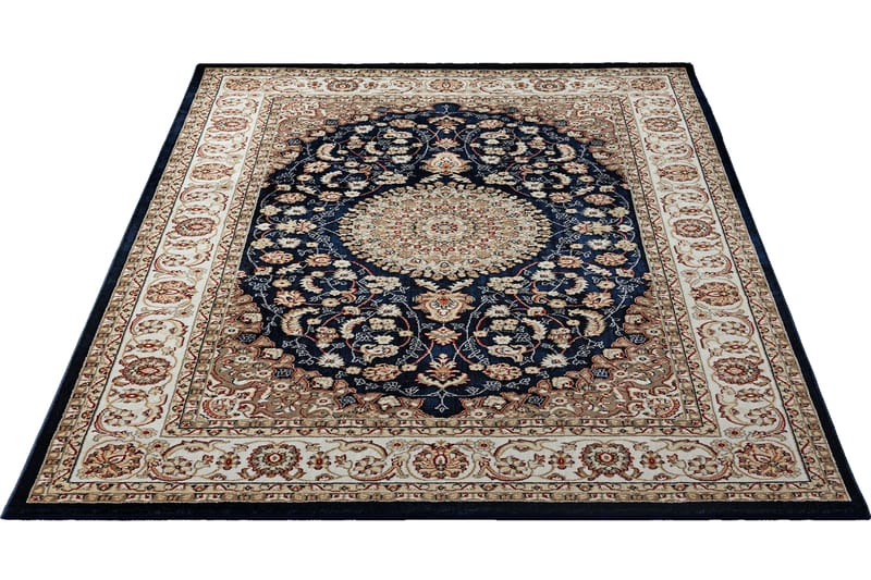 Dubai Medallion Wiltontæppe 120x170 cm - Blå - Tekstiler - Tæpper - Moderne tæppe - Mønstrede tæpper