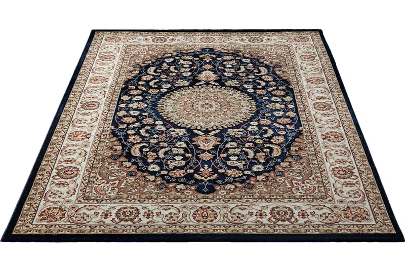 Dubai Medallion Wiltontæppe 120x170 cm - Blå - Tekstiler - Tæpper - Moderne tæppe - Wiltontæpper