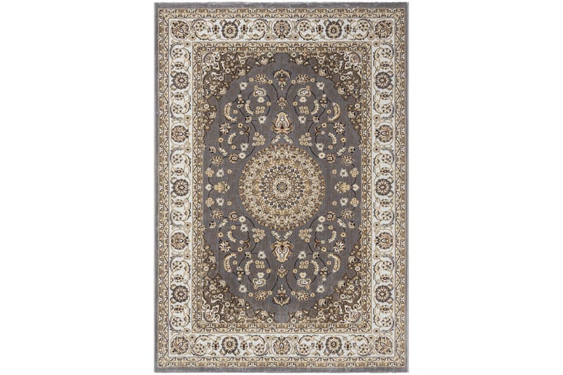 Dubai Medallion Wiltontæppe 120x170 cm - Grå - Tekstiler - Tæpper - Moderne tæppe - Mønstrede tæpper