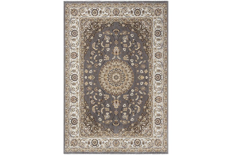 Dubai Medallion Wiltontæppe 120x170 cm - Grå - Tekstiler - Tæpper - Moderne tæppe - Mønstrede tæpper