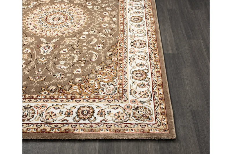 Dubai Medallion Wiltontæppe 200x290 cm - Champange - Tekstiler - Tæpper - Moderne tæppe - Mønstrede tæpper