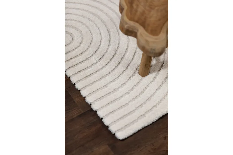 Genova Zen Wiltontæppe 200x290 cm - Hvid - Tekstiler - Tæpper - Moderne tæppe - Mønstrede tæpper