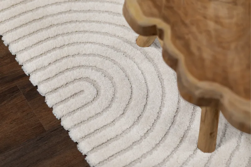 Genova Zen Wiltontæppe 200x290 cm - Hvid - Tekstiler - Tæpper - Moderne tæppe - Mønstrede tæpper