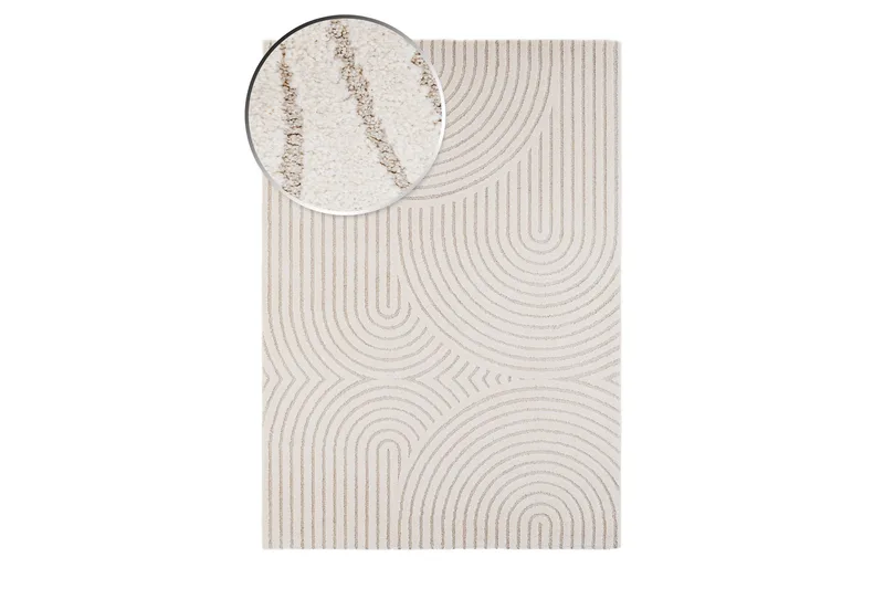 Genova Zen Wiltontæppe 240x340 cm - Hvid - Tekstiler - Tæpper - Moderne tæppe - Mønstrede tæpper