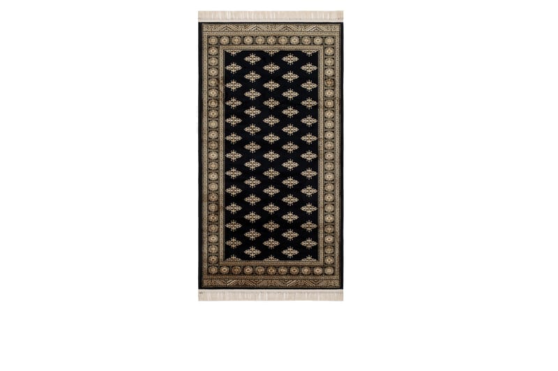 Glostru Wiltontæppe Rektangulær 67x120 cm - Sort - Wiltontæpper - Mønstrede tæpper