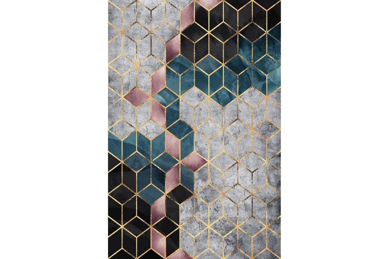 Homefesto Tæppe 100x150 cm - Multifarvet - Wiltontæpper - Mønstrede tæpper