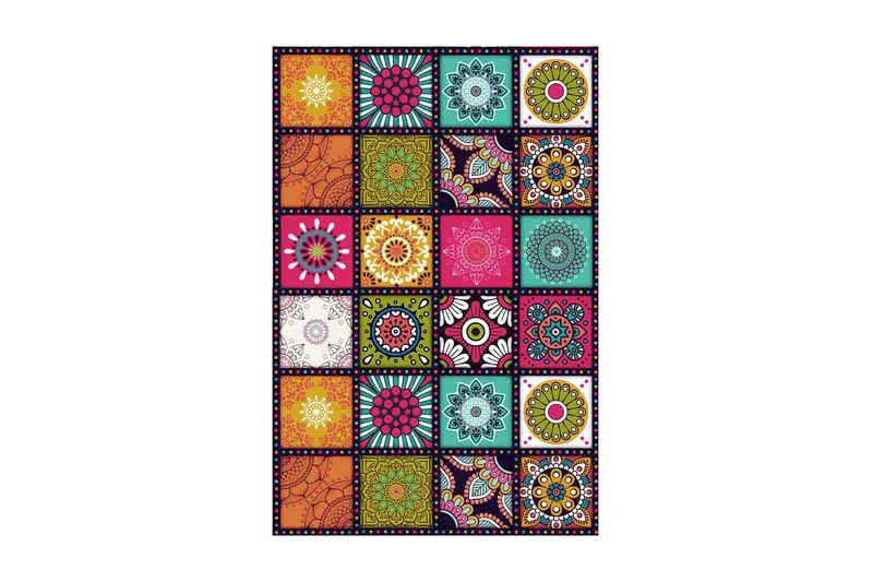 Homefesto Tæppe 100x300 cm, Multifarvet