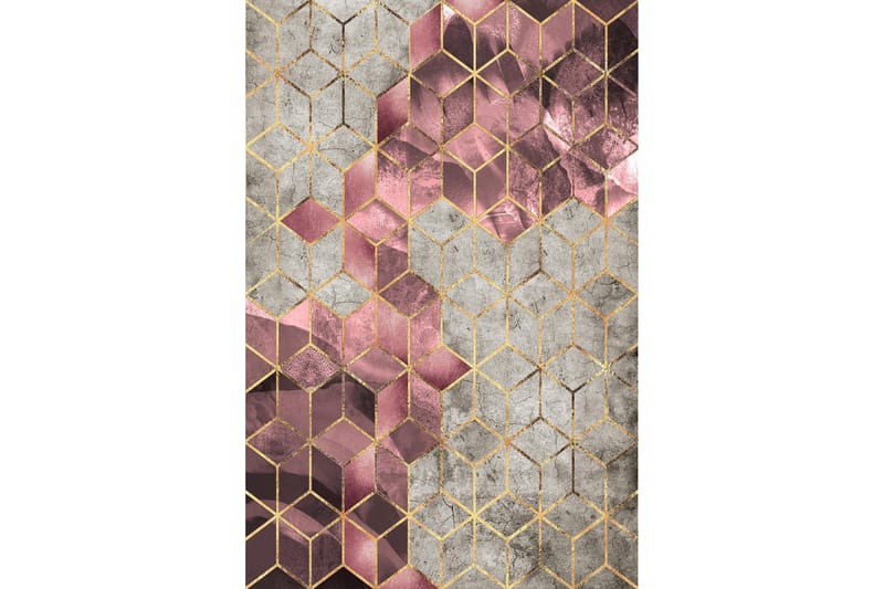 Homefesto Tæppe 140x220 cm - Multifarvet - Tekstiler - Tæpper - Moderne tæppe - Mønstrede tæpper