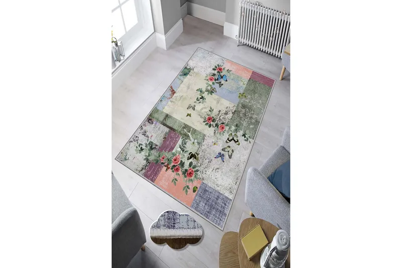 Homefesto Tæppe 140x220 cm - Multifarvet - Tekstiler - Tæpper - Moderne tæppe - Mønstrede tæpper