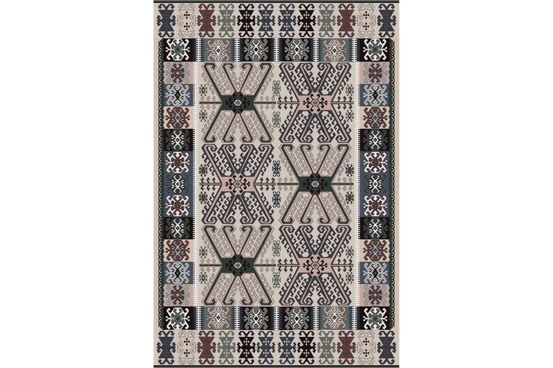 Homefesto Tæppe 140x220 cm - Multifarvet - Tekstiler - Tæpper - Moderne tæppe - Mønstrede tæpper