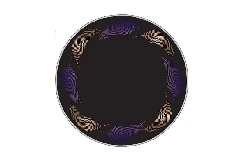 Homefesto Tæppe 150 cm Rund, Multifarvet