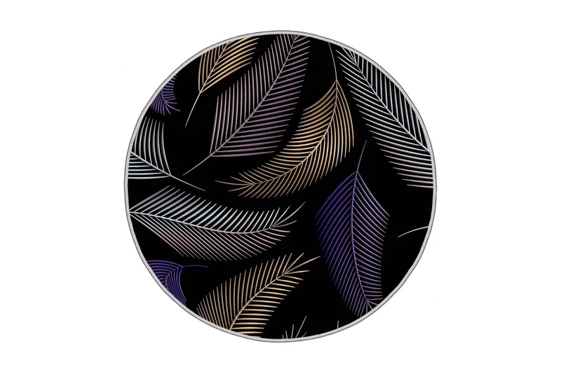 Homefesto Tæppe 60 cm Rund, Multifarvet