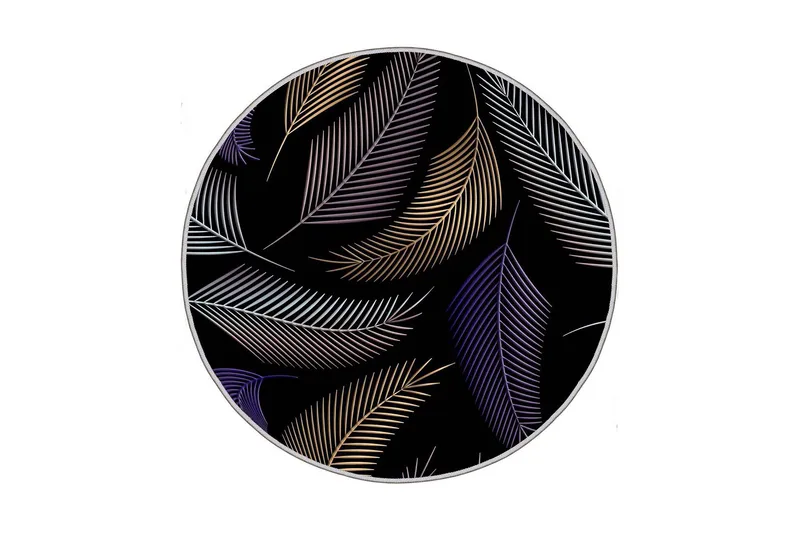 Homefesto Tæppe 90 cm Rund, Multifarvet