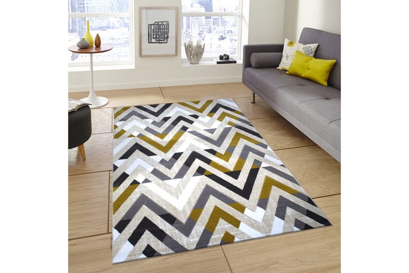 Irubhi Tæppe 120x170 cm - Multifarvet - Tekstiler - Tæpper - Moderne tæppe - Mønstrede tæpper