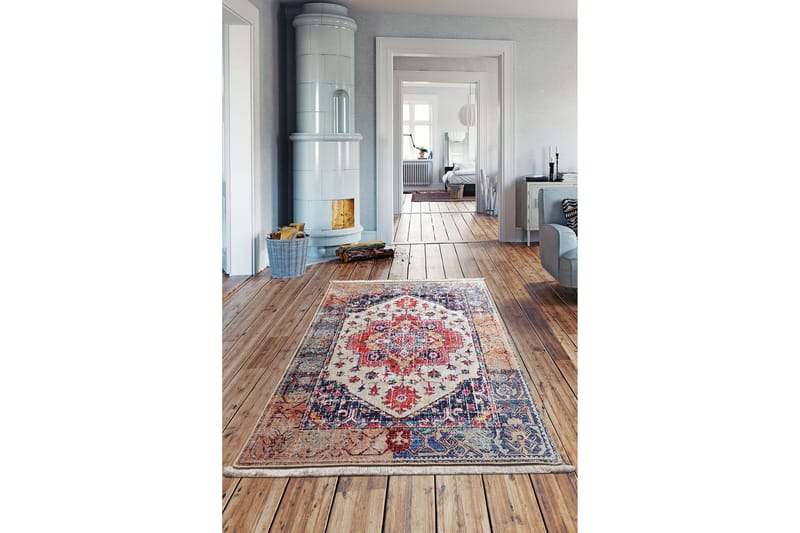 Kendrix Tæppe 140x190 cm - Flerfarvet/Velour - Tekstiler - Tæpper - Moderne tæppe - Mønstrede tæpper