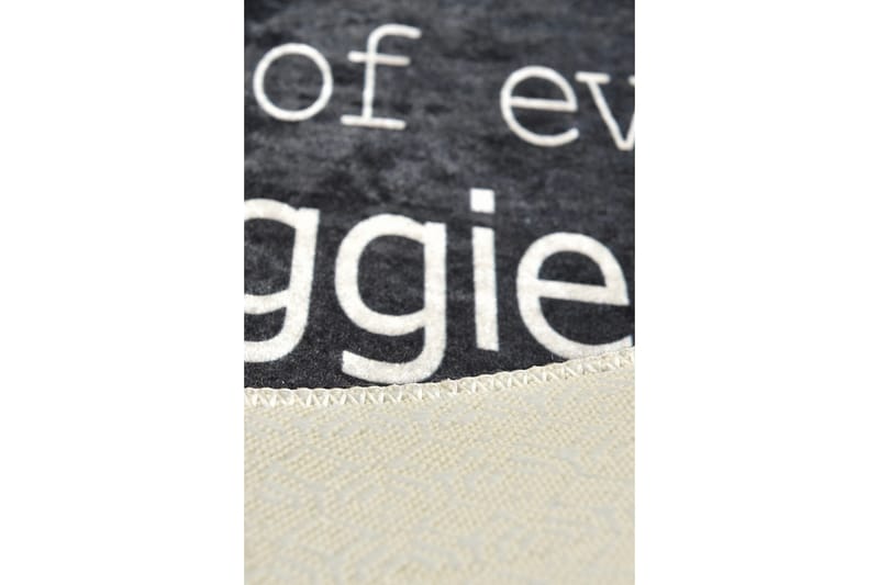 Kuhinja Tæppe 100x200 cm - Sort/Velour - Tekstiler - Tæpper - Moderne tæppe - Mønstrede tæpper