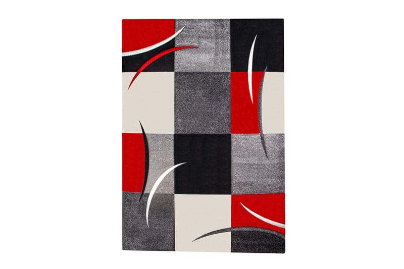 London Friezetæppe 160x230 - Rød - Wiltontæpper - Håndvævede tæpper - Gummierede tæpper - Små tæpper - Mønstrede tæpper - Store tæpper - Mønstrede tæpper