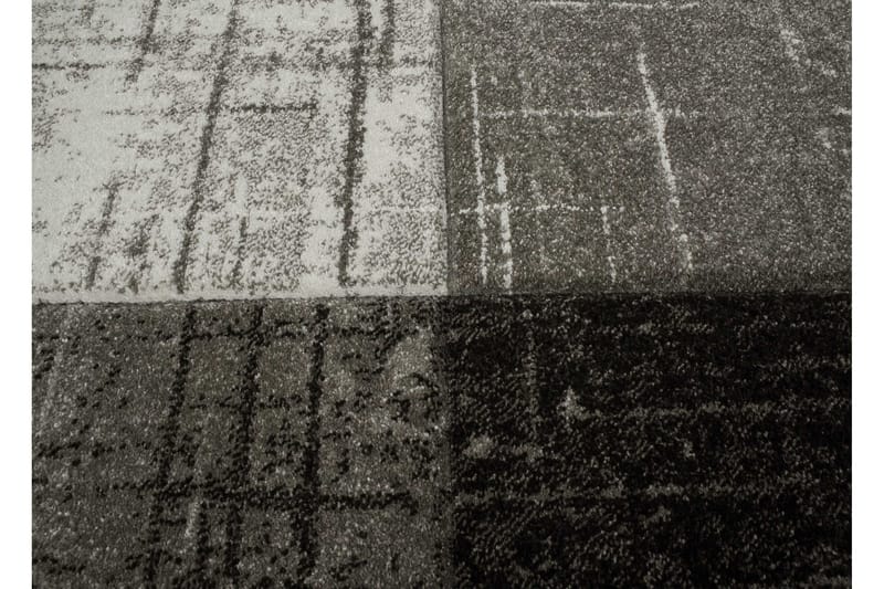 London Frisé Tæppe 160 Rund - Sort - Tekstiler - Tæpper - Moderne tæppe - Mønstrede tæpper