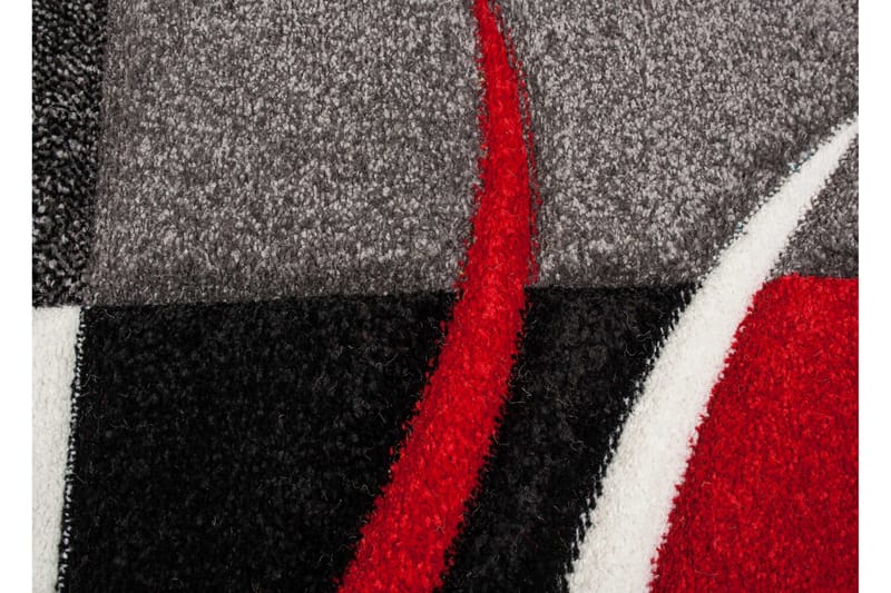 London Frisé Tæppe 200 Rund - Rød - Wiltontæpper - Små tæpper - Mønstrede tæpper