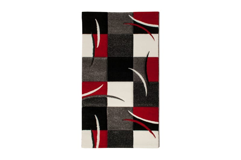 London Frisé Tæppe 80x350 - Rød - Wiltontæpper - Små tæpper - Mønstrede tæpper