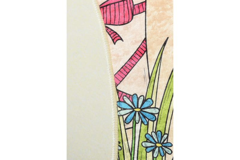 Lorontzia Tæppe Rund 100 cm - Flerfarvet/Velour - Tekstiler - Tæpper - Moderne tæppe - Mønstrede tæpper